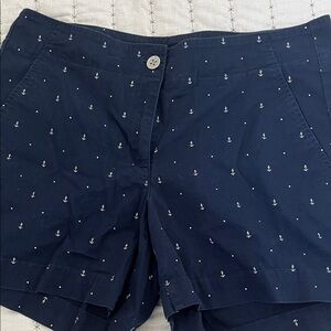 Nautica Navy Shorts with White Anchor Print